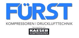 Logo von Fürst Kompressoren mit dem Text "Servicepartner von: KAESER KOMPRESSOREN".