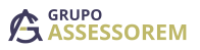 Logo de "Grupo Assesorem" con letras en negro y dorado.