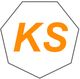 Achteckiges Logo mit den orangefarbenen Buchstaben "KS" in der Mitte.