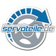 Logo von servoteile.de: Zahnrad mit blauem Pfeil und Text "Autoteile und Zubehör".