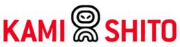 Logo de KAMISHITO con un diseño gráfico negro y texto rojo.