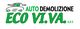 Logo "Autodemolizione ECO VI.VA. s.r.l." con disegno stilizzato di un'auto, testo verde e nero.