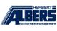 Logo mit blauem Text "Herbert Albers Baubetriebsmanagement" in modernem Schriftstil.