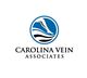 Circle logo with a leg graphic above wavy lines. Text: Carolina Vein Associates.