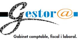 Logo con el texto "Gestora. Gabinet comptable, fiscal i laboral."