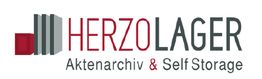 Logo von "Herzolager" mit dem Text "Aktenarchiv & Self Storage".