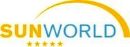 Logo mit Schriftzug "SUNWORLD", gelbem Bogen und fünf Sternen unter dem Wort "SUN".
