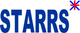 Logo mit blauem Text "STARRS" und einem Stern in Rot und Blau.