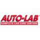 Auto-Lab logo with red text: "Complete Car Care Centers" on a white background.