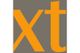 Logo mit den Buchstaben "xt" in Orange auf grauem Hintergrund.