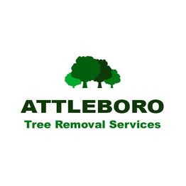 Logo with trees and text: "ATTLEBORO Tree Removal Services" in green.