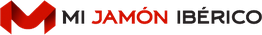 Logotipo con el texto "Mi Jamón Ibérico" y una "M" roja a la izquierda.