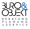 Logo mit Text: "Büro & Objekt, Beratung Planung & Service."