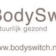 Logo van BodySwitch met slogan "Natuurlijk gezond" en website www.bodyswitch.nl.