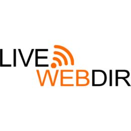 Logo reading "LIVE WEB DIR" with the 'E' in "WEB" shaped like a Wi-Fi signal.