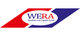 Logo von WERA Spedition und Logistik GmbH mit rot-blauen diagonalen Streifen.