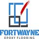 Logo: Fort Wayne Epoxy Flooring with geometric shapes and a red brushstroke accent.