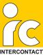 Gelbes Logo mit stilisierten Buchstaben „IC“ und dem Schriftzug „INTERCONTACT“ darunter.