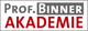 Logo der Prof. Binner Akademie in Grau und Rot auf weißem Hintergrund.