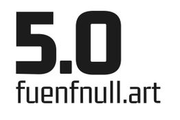 "Logo mit der Aufschrift '5.0 fuenfnull.art' in schwarzer Schrift auf weißem Hintergrund."