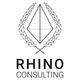 Logo: Geometrisches Symbol mit Blätterranken und Text "RHINO CONSULTING" darunter.