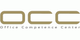 Logo mit Schriftzug "OCC Office Competence Center" in goldener Farbe auf weißem Hintergrund.