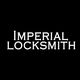 "Imperial Locksmith" text in bold white on a black background.