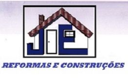 Logotipo com casa na cor azul e texto: "Reformas e Construções".