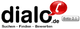 Logo von dialo.de mit rotem Telefonsymbol. Text: "Suchen – Finden – Bewerten", Beta 2.1.