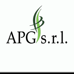 Logo APG s.r.l. con la lettera "G" stilizzata su sfondo bianco.