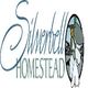 "Silverbell Homestead logo with cursive text and goat illustration in a circle."