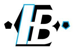 Logo mit stilisierten Buchstaben „LB“ in Schwarz und Weiß, umrahmt von blauen Linien.