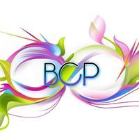 Colorful floral design with "BCP" text in the center.