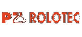 Logo mit rotem Text "PZ ROLOTEC" und einem stilisierten Schwan im Buchstaben "Z".