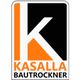 Logo mit großem "K" in Schwarz und Orange, darunter Text "Kasalla Bautrockner".