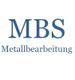 "Blauer Text: 'MBS Metallbearbeitung' auf weißem Hintergrund."