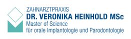 Logo der Zahnarztpraxis Dr. Veronika Heinhold, MSc, für Implantologie und Parodontologie.