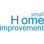 Blue text reads "small Home improvement" on a white background.