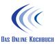 Logo mit blauen Bögen und Text "Das Online Kochbuch".