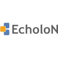 Logo mit Text "EcholoN" und Symbol aus blauen und orangefarbenen Quadraten links.