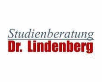 Text: "Studienberatung Dr. Lindenberg" in blauer und roter Schrift auf weißem Hintergrund.