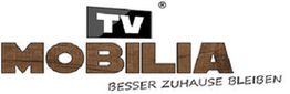 Logo mit Schriftzug "TV Mobilia - Besser Zuhause Bleiben" in Holzeffekt-Optik.