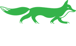 Grüner Fuchs über dem Text "Unkraut Fuchs" in Weiß.