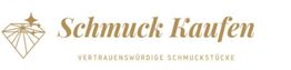 "Logo von 'Schmuck Kaufen' mit einem Diamant-Symbol und dem Slogan: Vertrauenswürdige Schmuckstücke."
