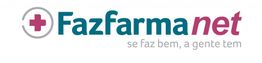 Logotipo da Fazfarmanet com texto: "se faz bem, a gente tem" e ícone de cruz vermelha.