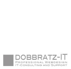 Logo von Dobbratz-IT mit Slogan: "Professional Webdesign, IT-Consulting and Support".