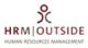 Logo von HRM Outside, Human Resources Management, mit abstrakter Figur.
