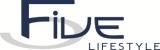 Logo mit dem Text "Five LIFESTYLE" in dunkler Schrift und grauem Bogenelement.
