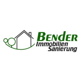 Logo von Bender Immobilien Sanierung, mit einem stilisierten Haus und Bäumen in Schwarz-Grün.