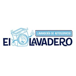 Logotipo de "El Lavadero" con una lavadora caricaturesca y texto: "Lavandería de autoservicio".